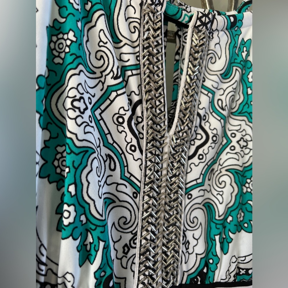 INC scarf style dress with Asymmetrical hem.  Sz XS - Picture 4 of 6